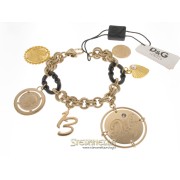 D&G bracciale Token money charms acciaio dorato DJ0480 new